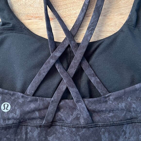 Lululemon Energy Bra, Hideaway Camo Deep Coal Multi SIZE 6 - Picture 5 of 7